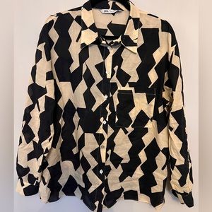 Zara button up blouse
